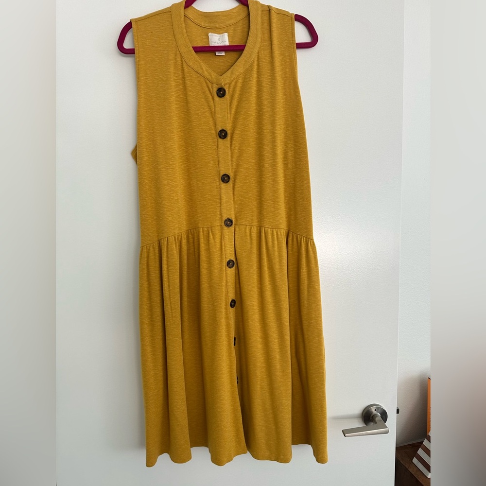 Nordstrom Caslon Mustard Yellow dress never worn